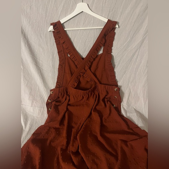 Rust Orange Ruffled Romper - Picture 3 of 3
